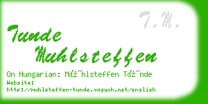 tunde muhlsteffen business card